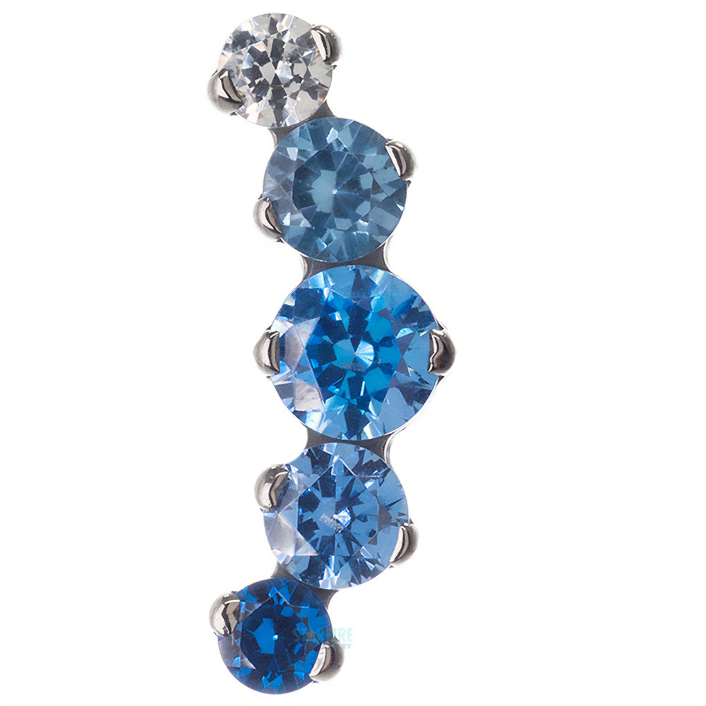 "Prium" Faceted Gem Cluster Threaded End - custom color combos