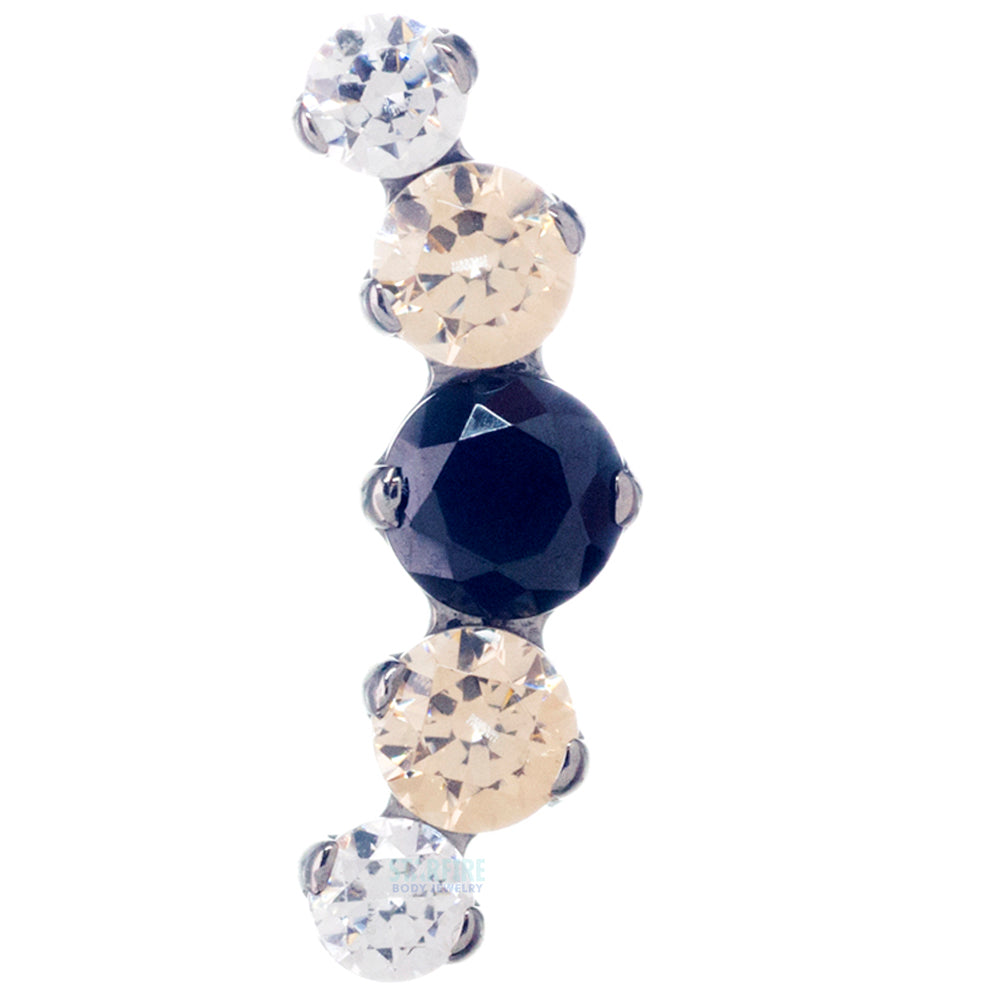 "Prium" Faceted Gem Cluster Threaded End - custom color combos