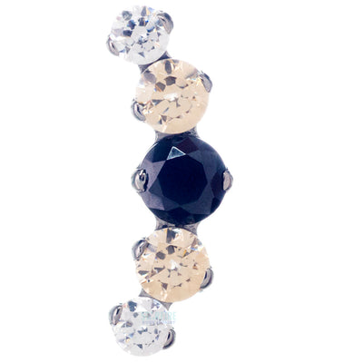 "Prium" Faceted Gem Cluster Threaded End - custom color combos