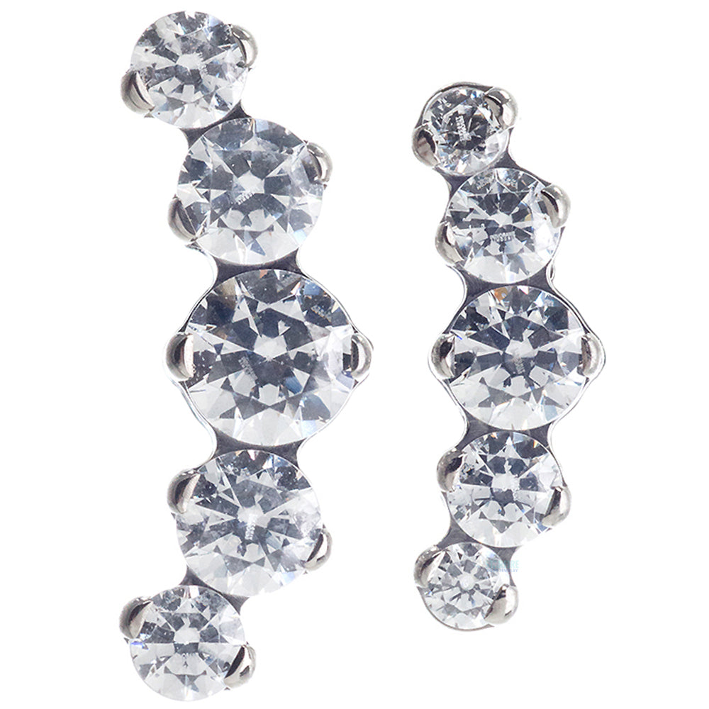 "Prium" Faceted Gem Cluster Threaded End