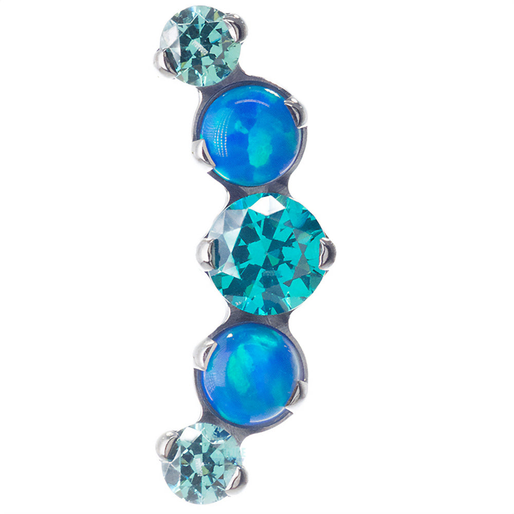 Mixed Gem "Prium" Cluster 1 Threaded End - custom color combos