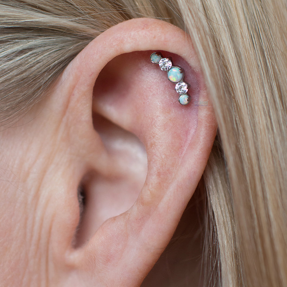 Mixed Gem "Prium" Cluster 2 Threaded End - custom color combos