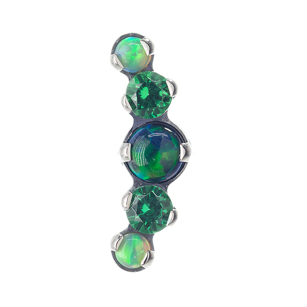 Mixed Gem "Prium" Cluster 2 Threaded End - custom color combos
