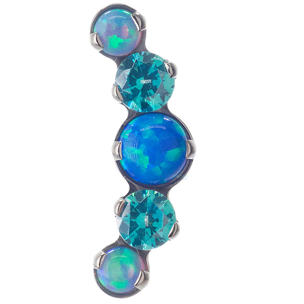 Mixed Gem "Prium" Cluster 2 Threaded End - custom color combos