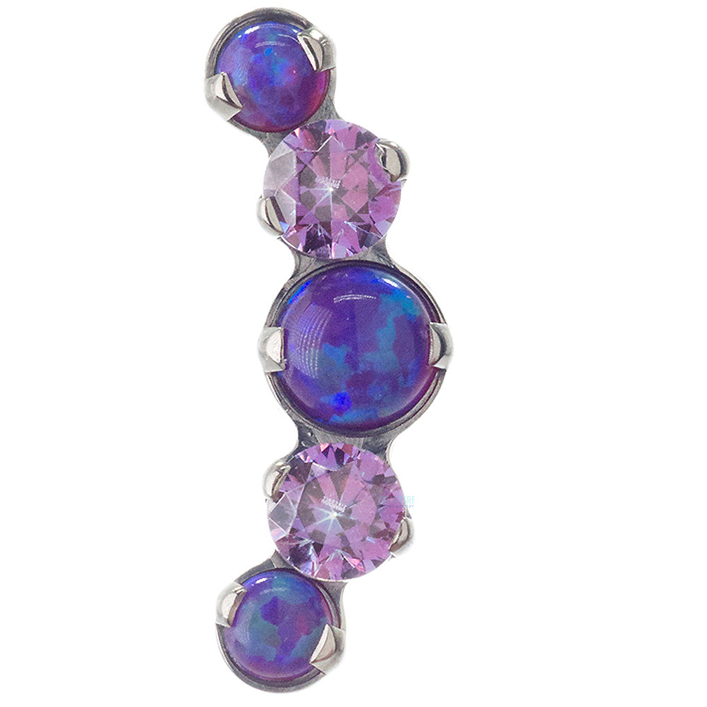 Mixed Gem "Prium" Cluster 2 Threaded End - custom color combos