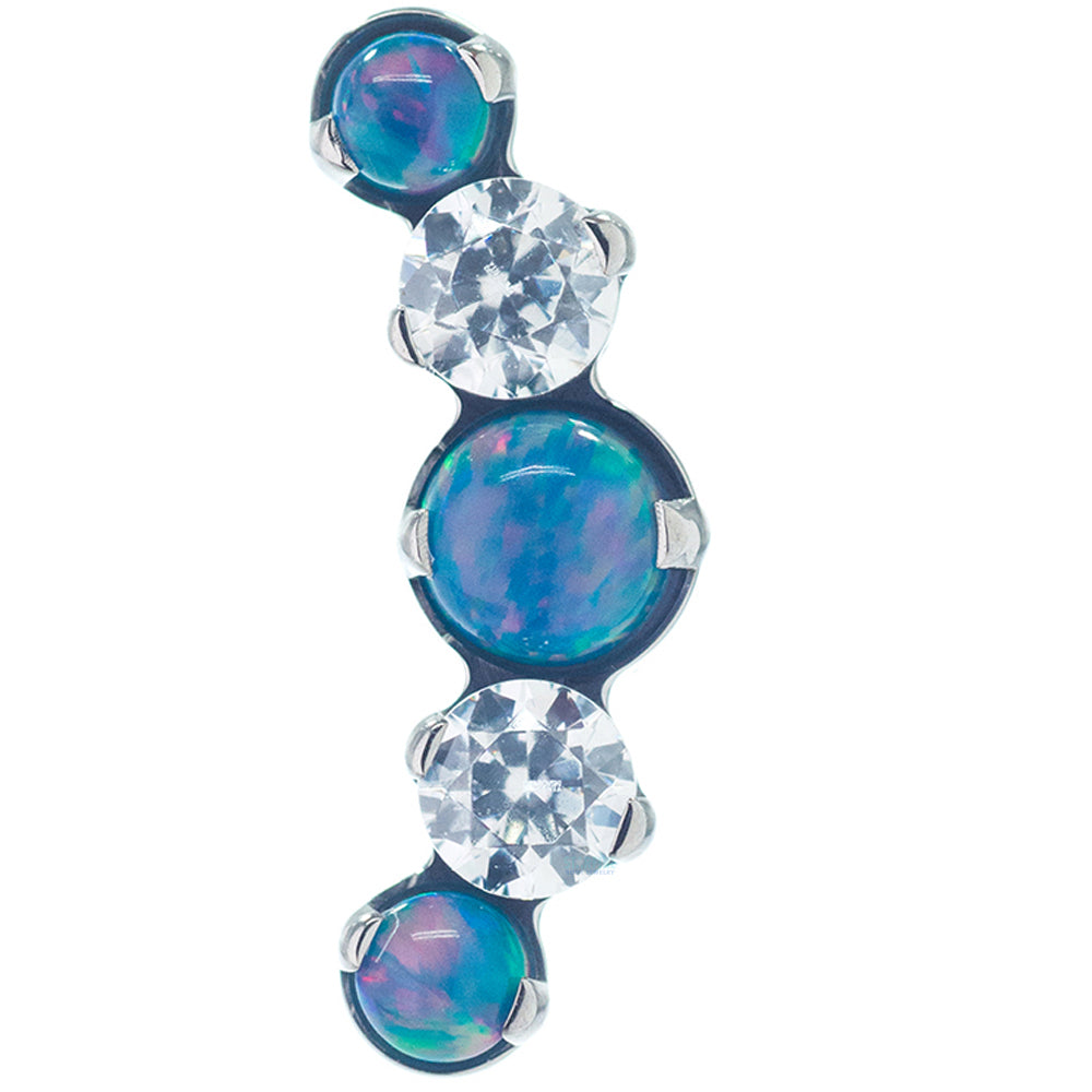 Mixed Gem "Prium" Cluster 2 Threaded End - custom color combos