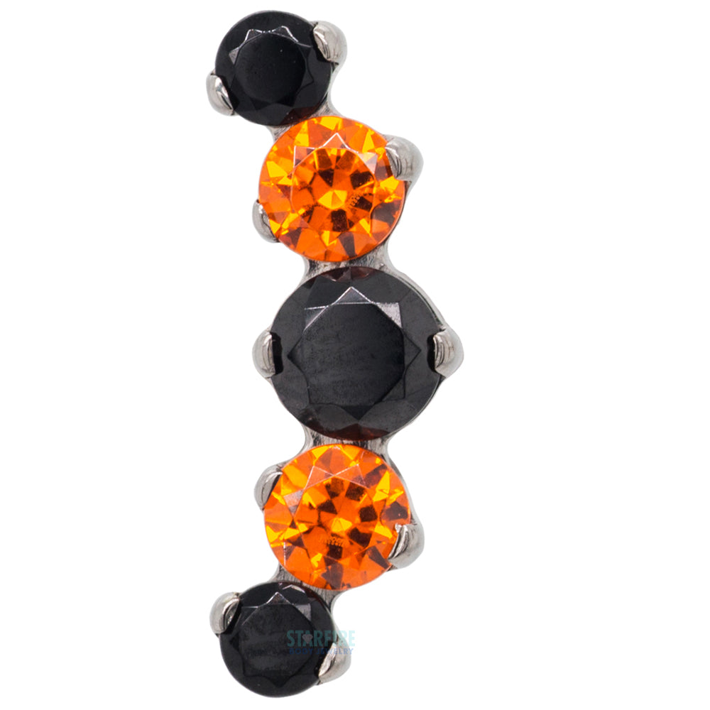 "Prium" Faceted Gem Cluster Threaded End - custom color combos