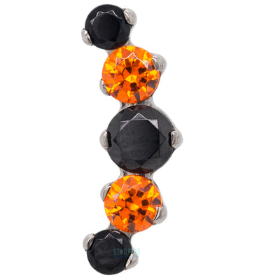 "Prium" Faceted Gem Cluster Threaded End - custom color combos