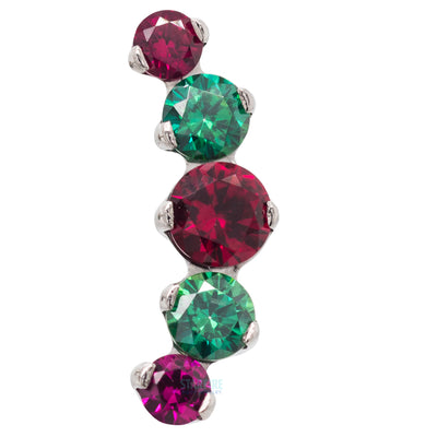 "Prium" Faceted Gem Cluster Threaded End - custom color combos