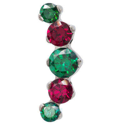 "Prium" Faceted Gem Cluster Threaded End - custom color combos