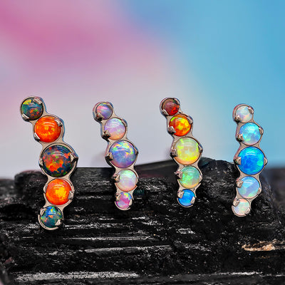"Prium" Opal Cluster Threaded End - custom color combos