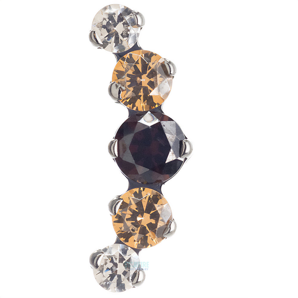 "Prium" Faceted Gem Cluster Threaded End - custom color combos