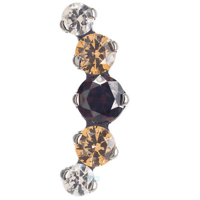 "Prium" Faceted Gem Cluster Threaded End - custom color combos