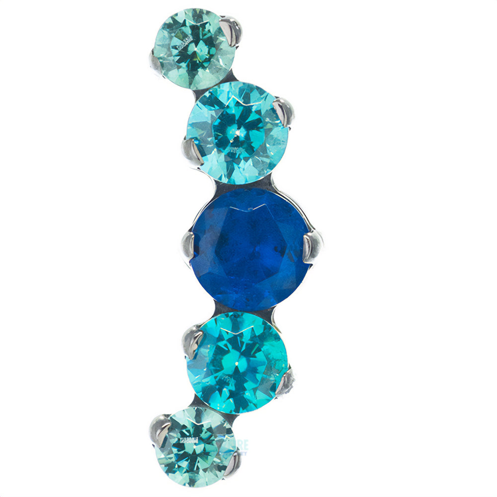 "Prium" Faceted Gem Cluster Threaded End - custom color combos