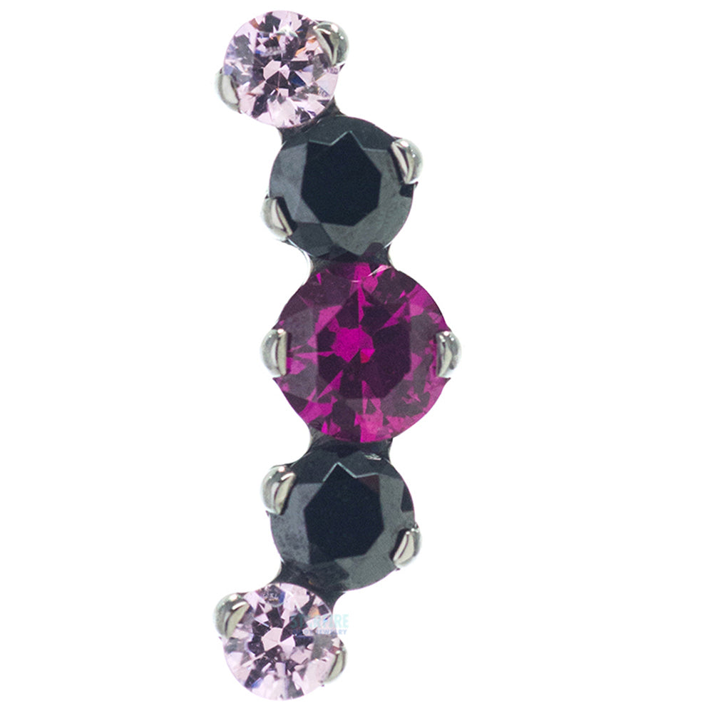 "Prium" Faceted Gem Cluster Threaded End - custom color combos