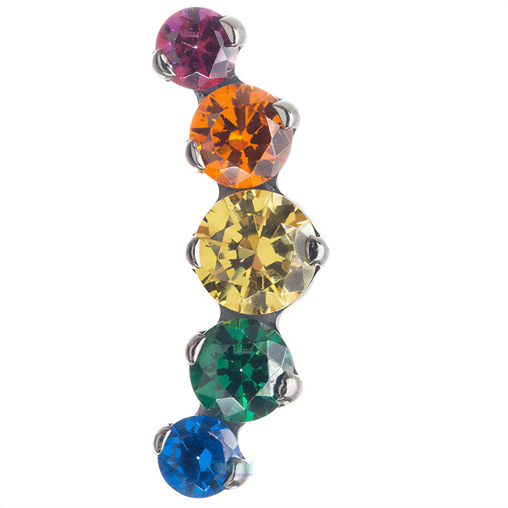 "Prium" Faceted Gem Cluster Threaded End - custom color combos