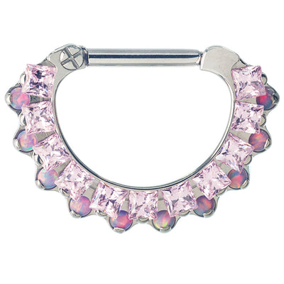 "Aphrodite" Clicker #35 with Faceted Gems & Opals - 5/16" post (longer)