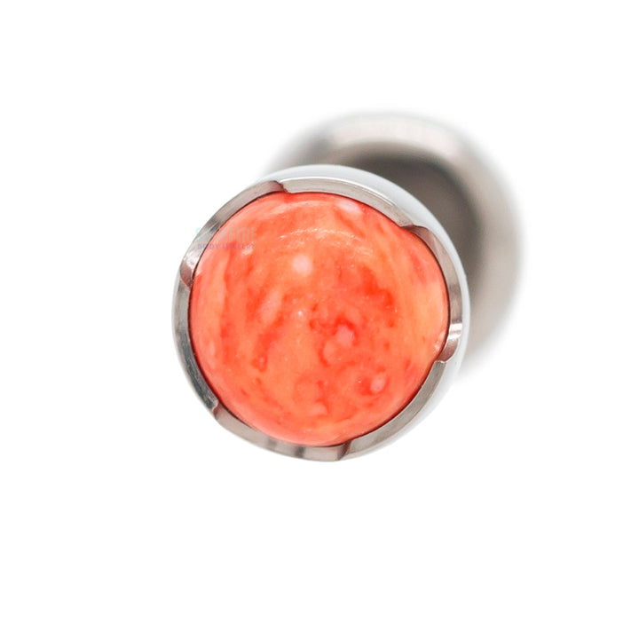 Prong-Set Natural Stone Cabochon on Flatback