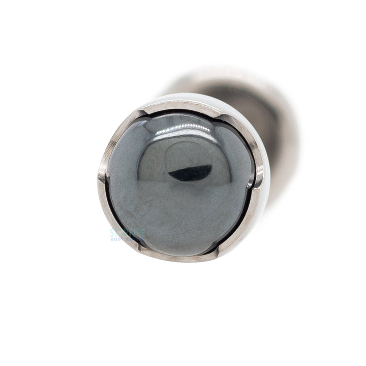 Prong-Set Natural Stone Cabochon on Flatback