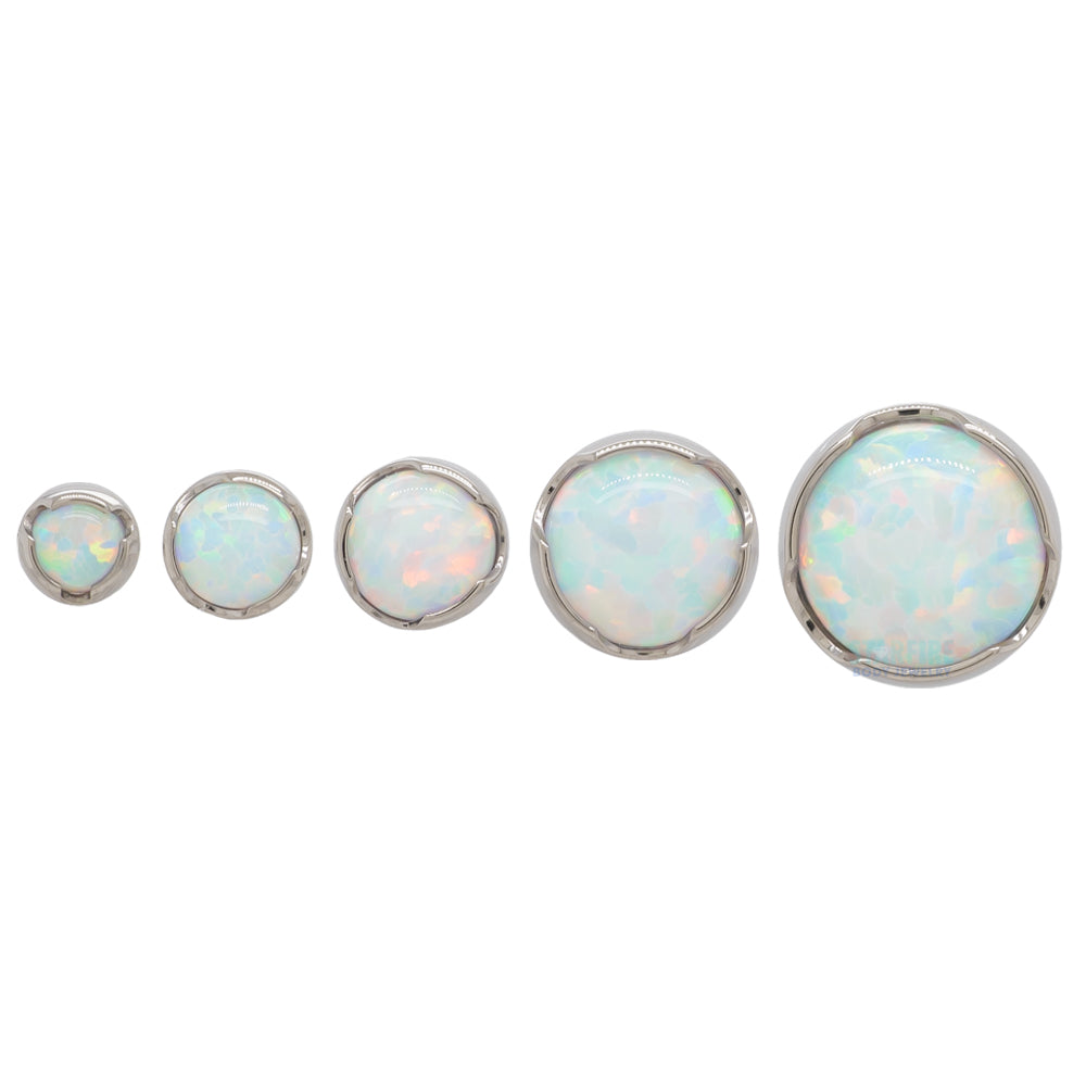 Prong-Set Opal Cabochon on Flatback