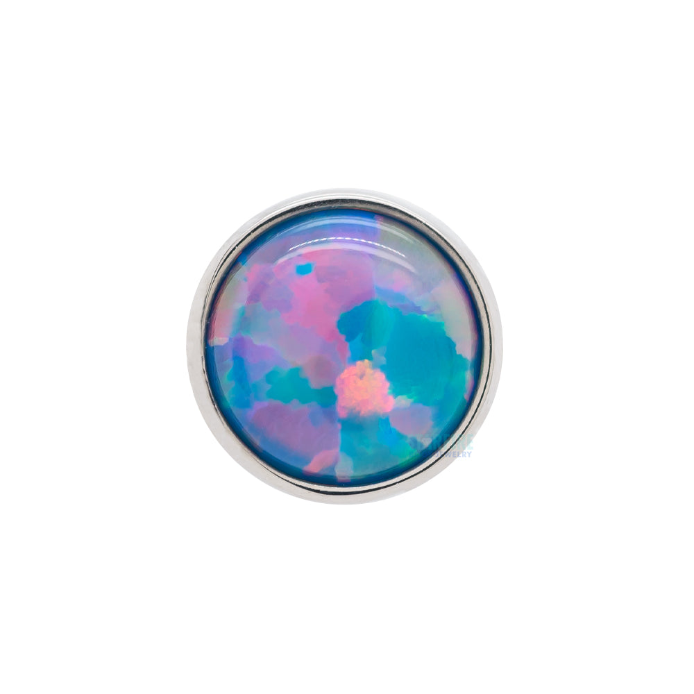 Bezel-Set Opal Cabochon Threaded End