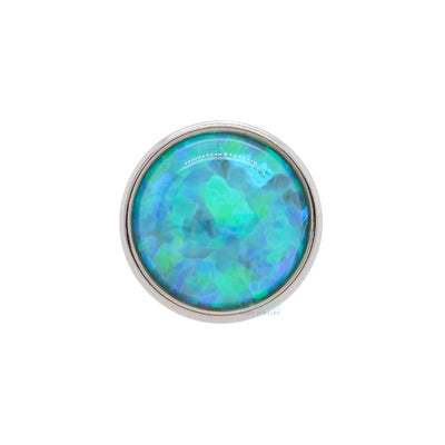 Bezel-Set Opal Cabochon Threaded End