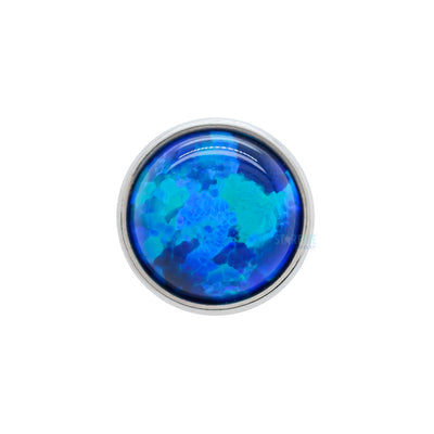 Bezel-Set Opal Cabochon Threaded End