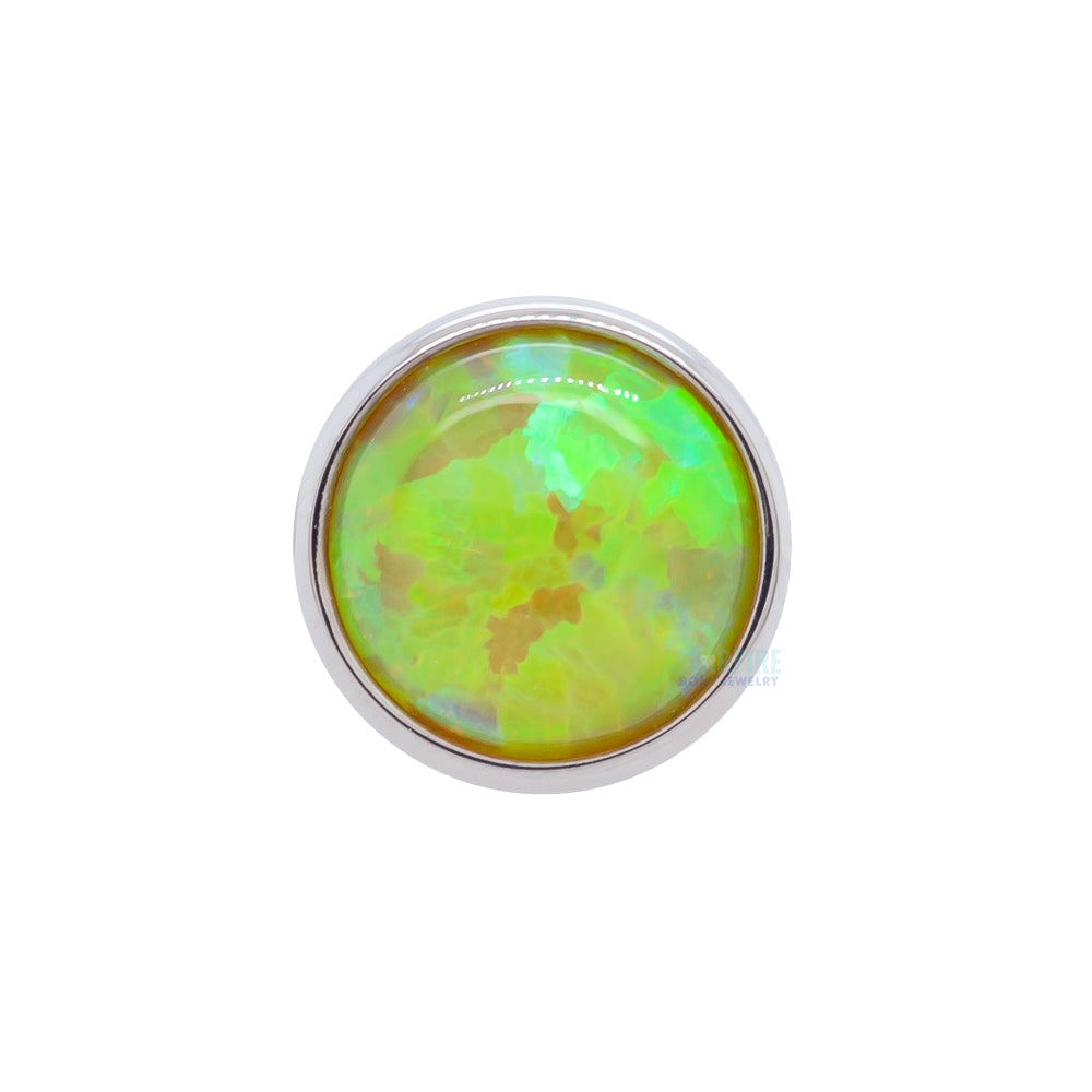 Bezel-Set Opal Cabochon Threaded End