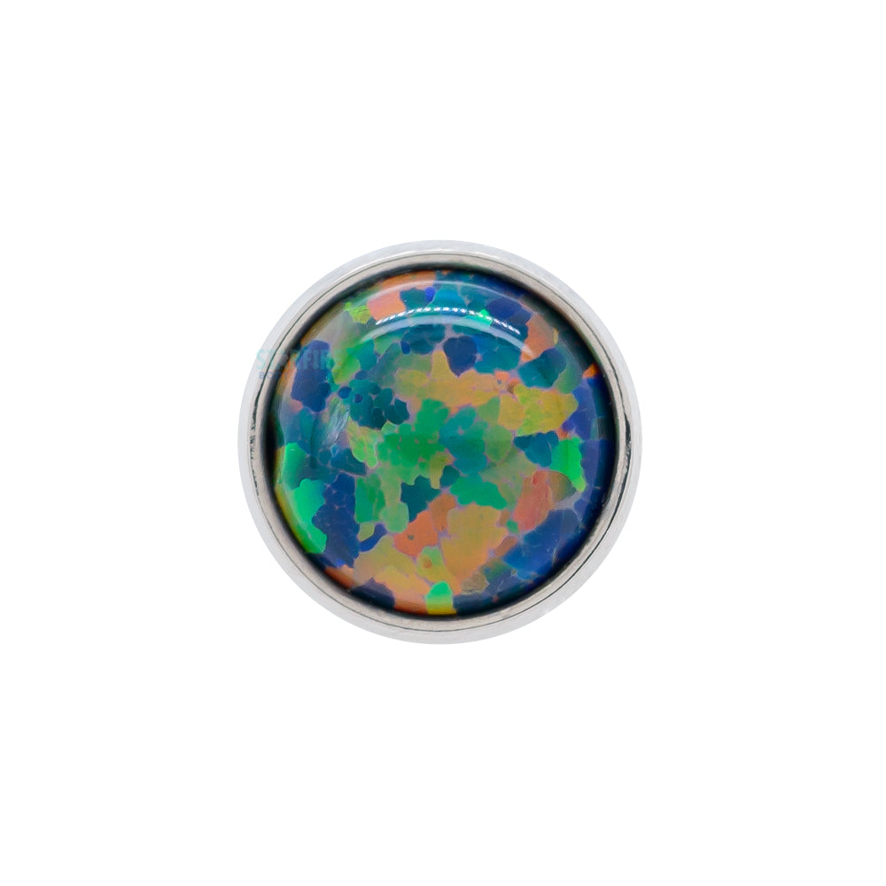 Bezel-Set Opal Cabochon Threaded End