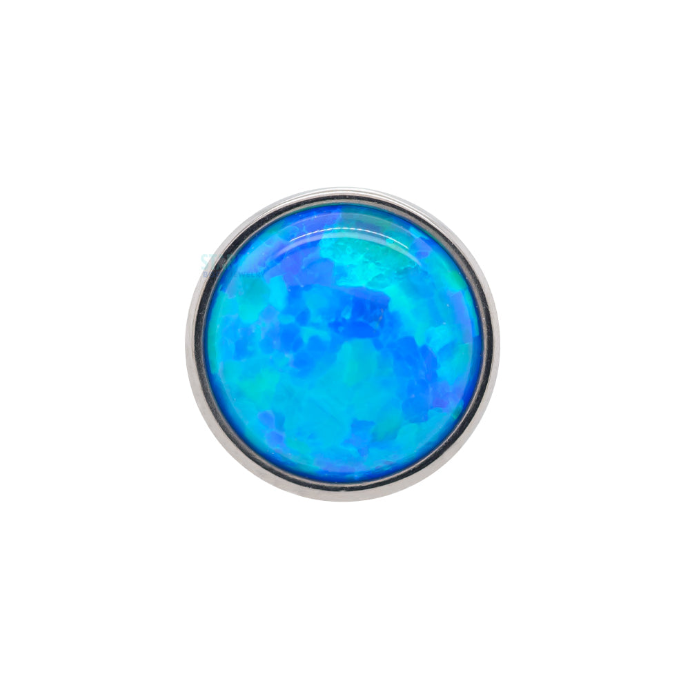 Bezel-Set Opal Cabochon Threaded End
