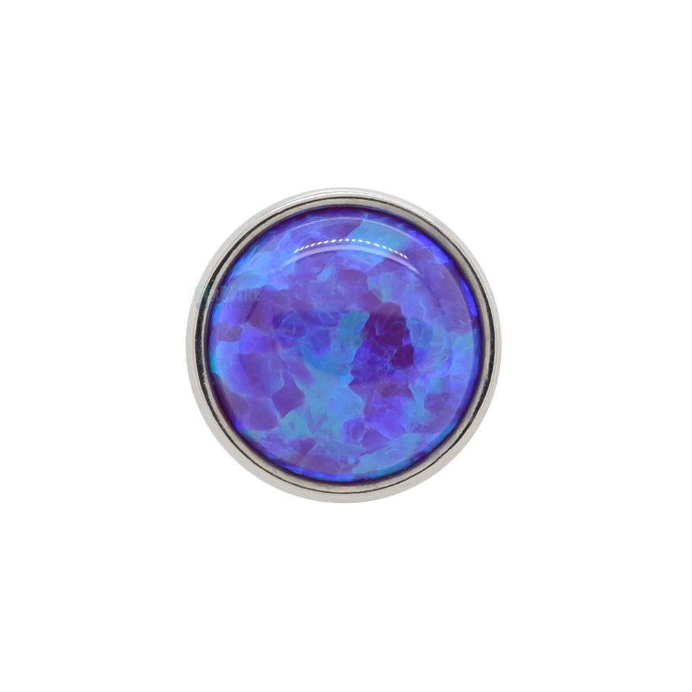 Bezel-Set Opal Cabochon Threaded End