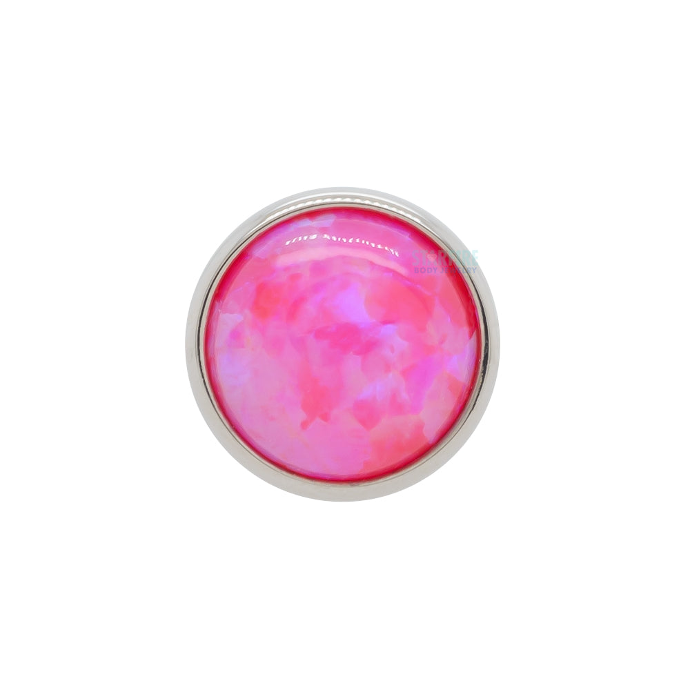 Bezel-Set Opal Cabochon Threaded End
