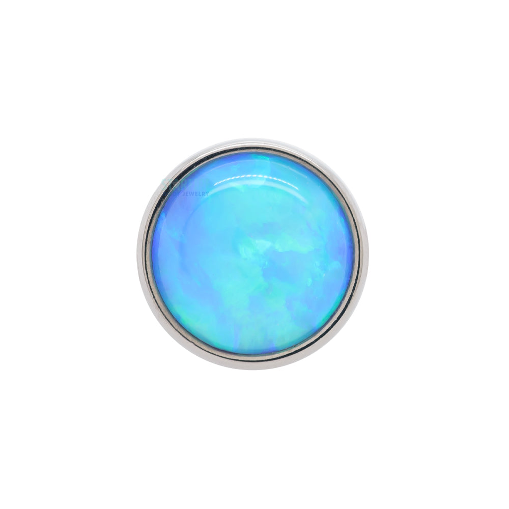 Bezel-Set Opal Cabochon Threaded End