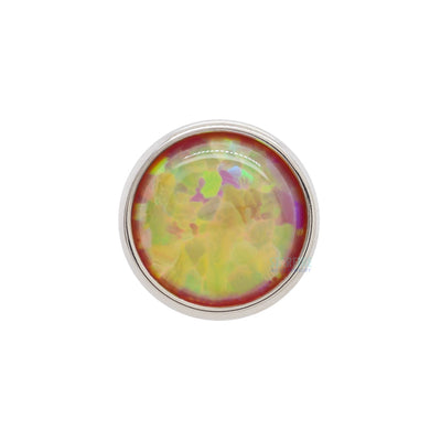Bezel-Set Opal Cabochon Threaded End