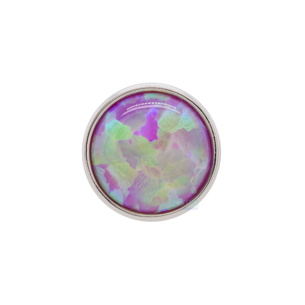 Bezel-Set Opal Cabochon Threaded End