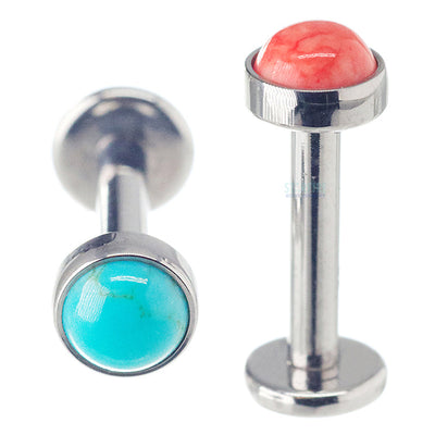 Bezel-Set Natural Stone Cabochon on Flatback