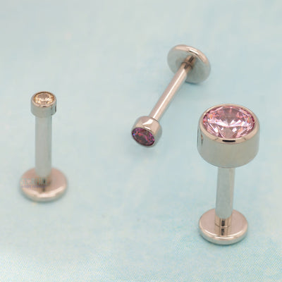 Bezel-Set Brilliant-Cut Gem on Flatback