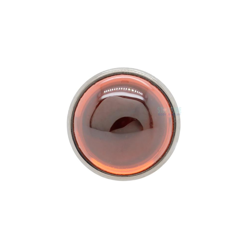 Bezel-Set Natural Stone Cabochon Threaded End