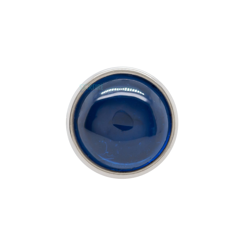 Bezel-Set Natural Stone Cabochon Threaded End
