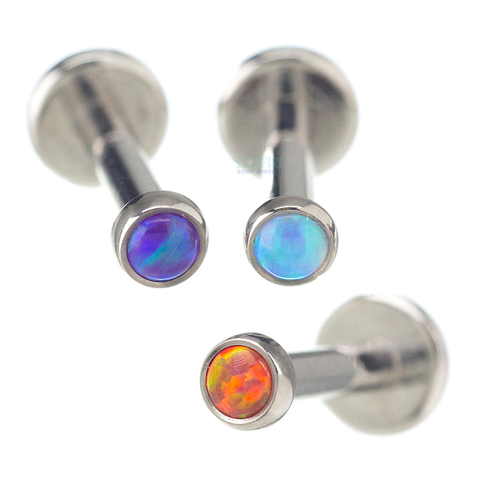 Bezel-Set Opal Cabochon on Flatback