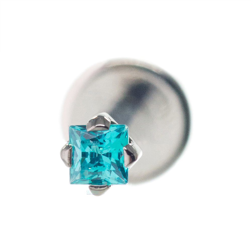 2mm Princess-Cut Gem on Flatback