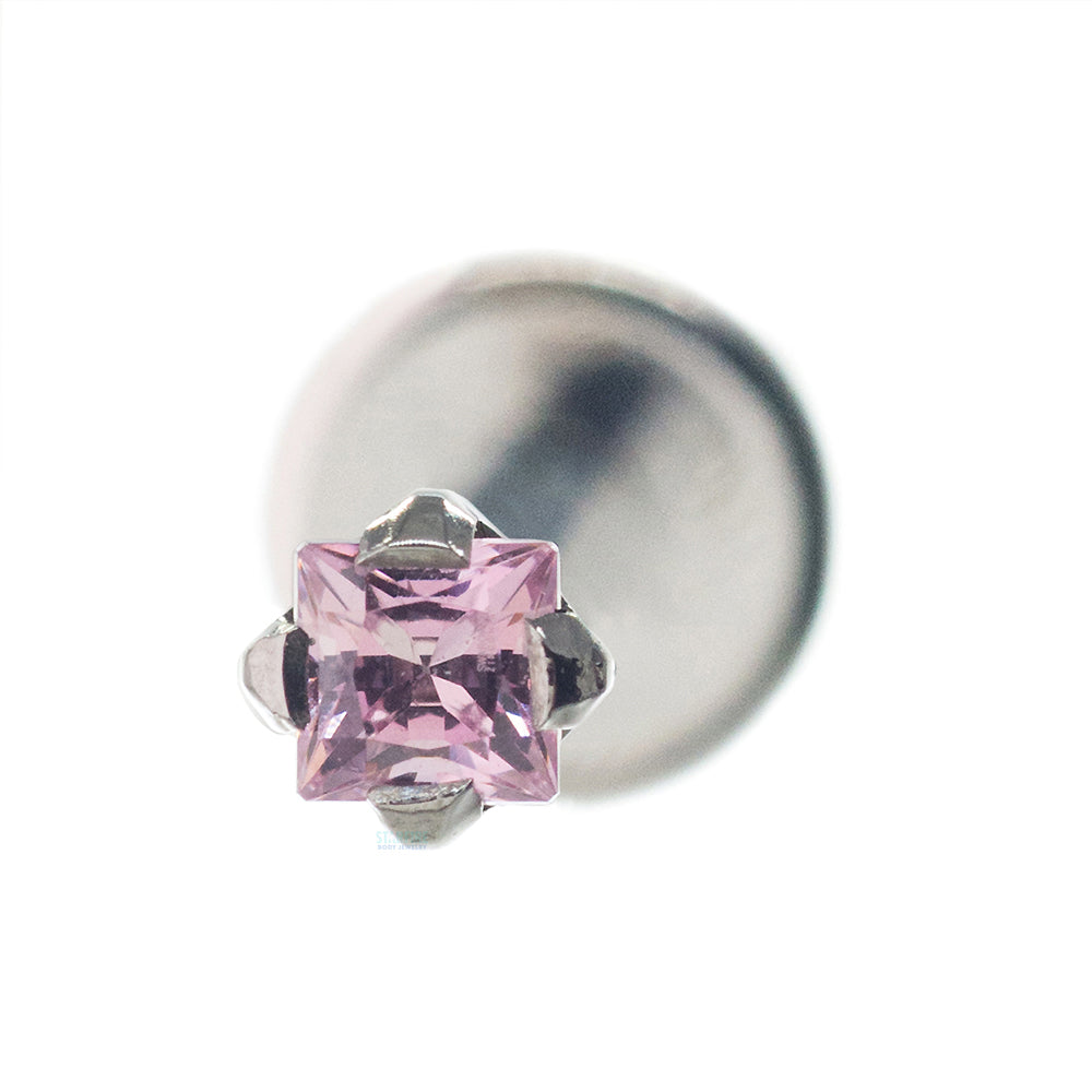 2mm Princess-Cut Gem on Flatback