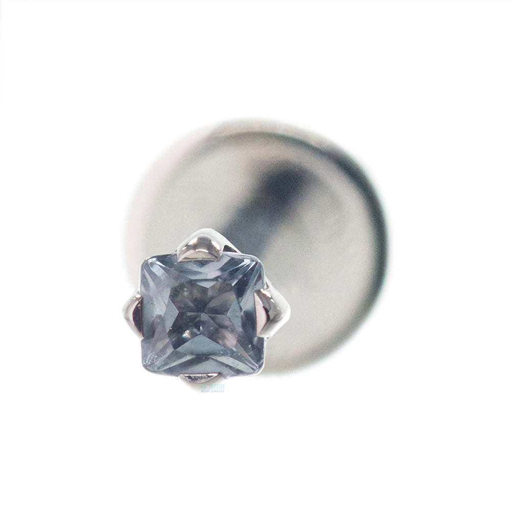 2mm Princess-Cut Gem on Flatback