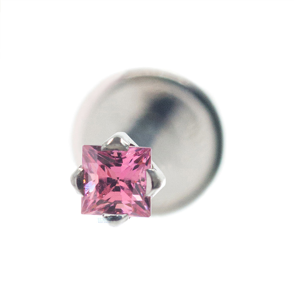 2mm Princess-Cut Gem on Flatback