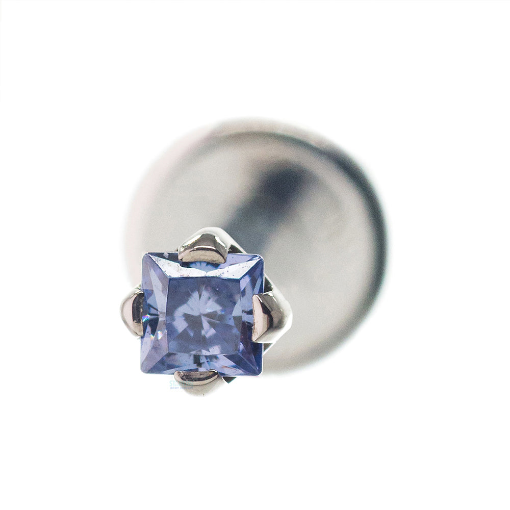 2mm Princess-Cut Gem on Flatback