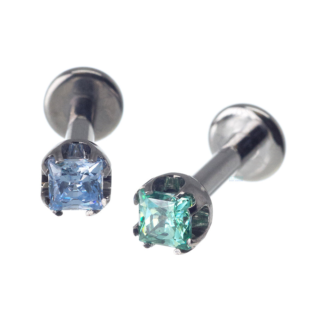 3mm Princess-Cut Gem on Flatback