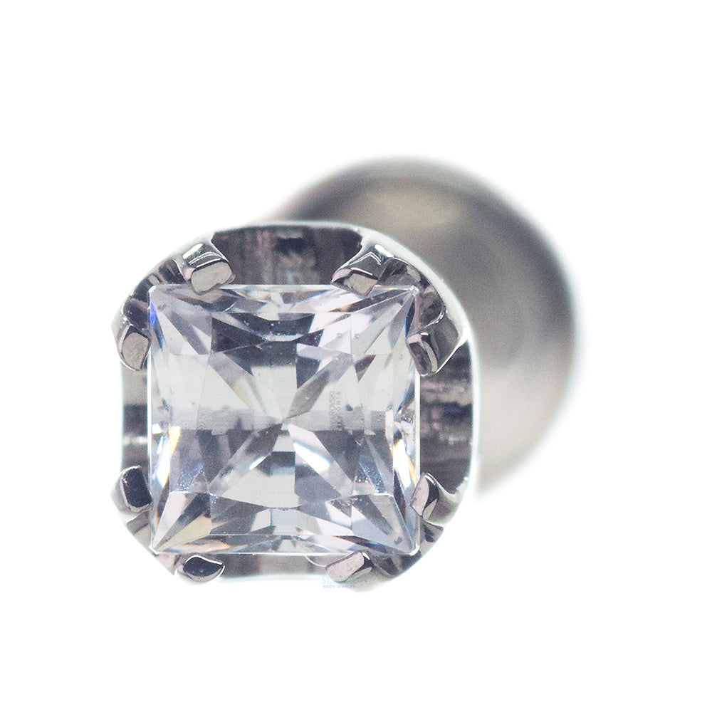 3mm Princess-Cut Gem on Flatback