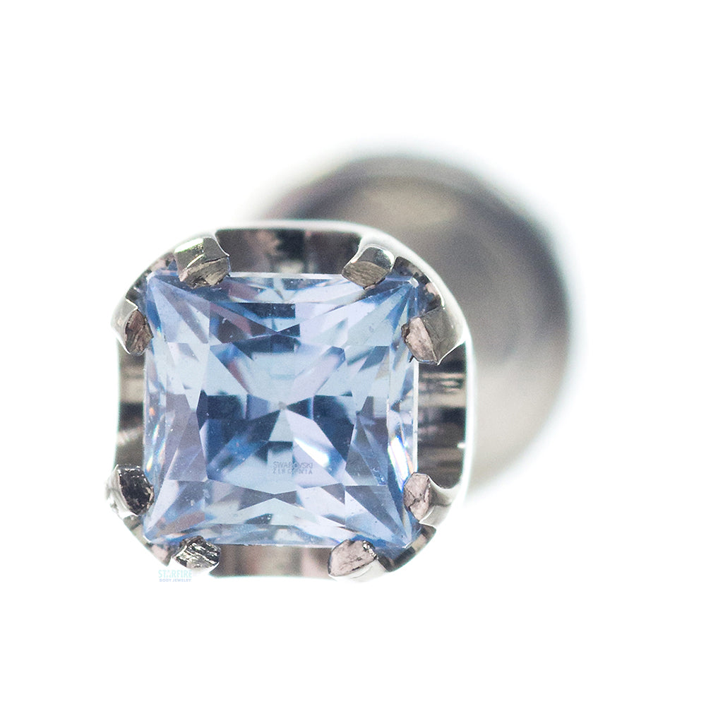 3mm Princess-Cut Gem on Flatback