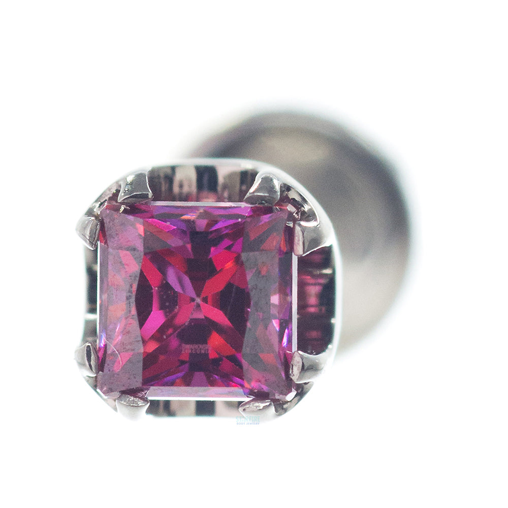 3mm Princess-Cut Gem on Flatback