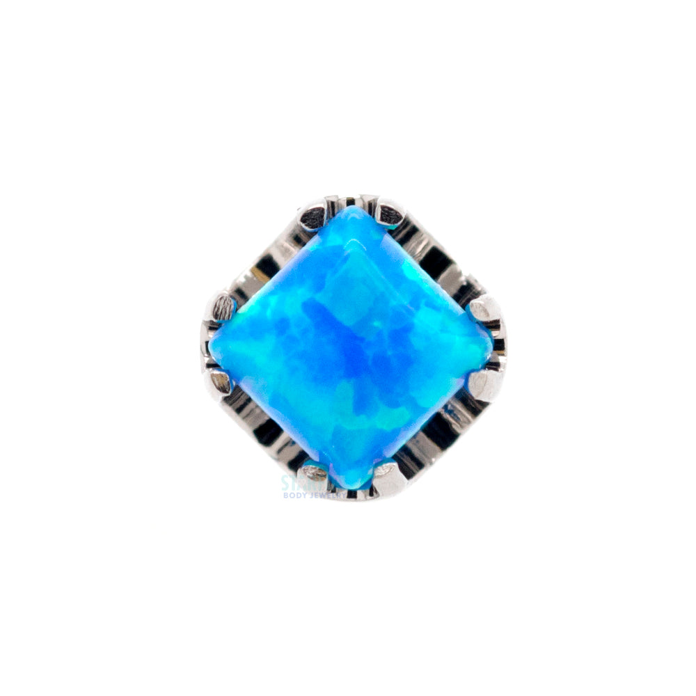 Princess-Cut Opal Cabochon on Flatback